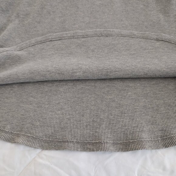 HURLEY Pullover Men's 2XL Gray Henley Waffle Hooded Long Sleeve Casual - Picture 11 of 15